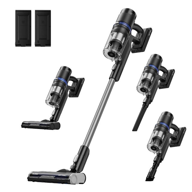 Eureka ReactiSense Cordless Stick Vacuum Cleaner with Removable Battery, Anti-Tangle, Black