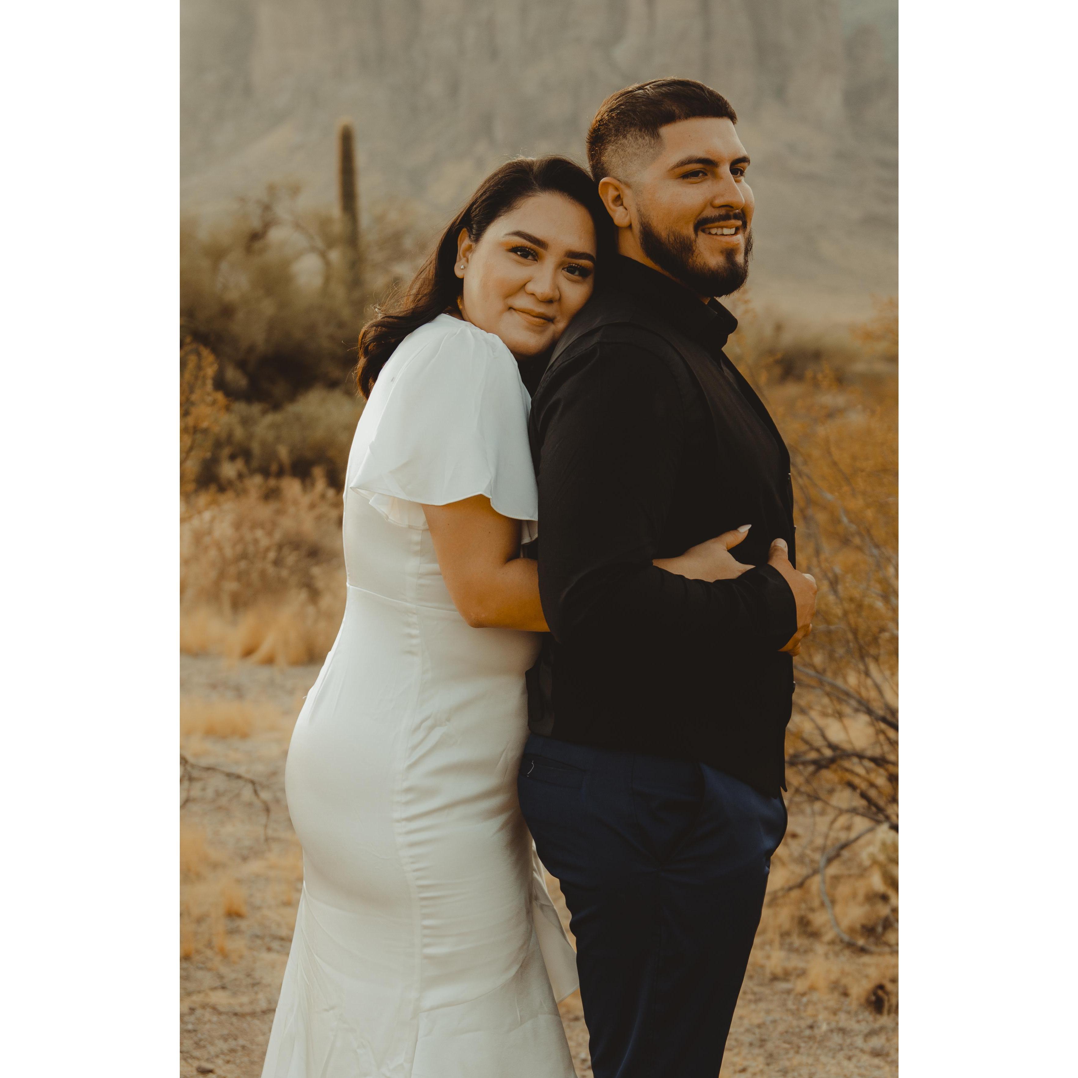 When we eloped due to postponing our original date.