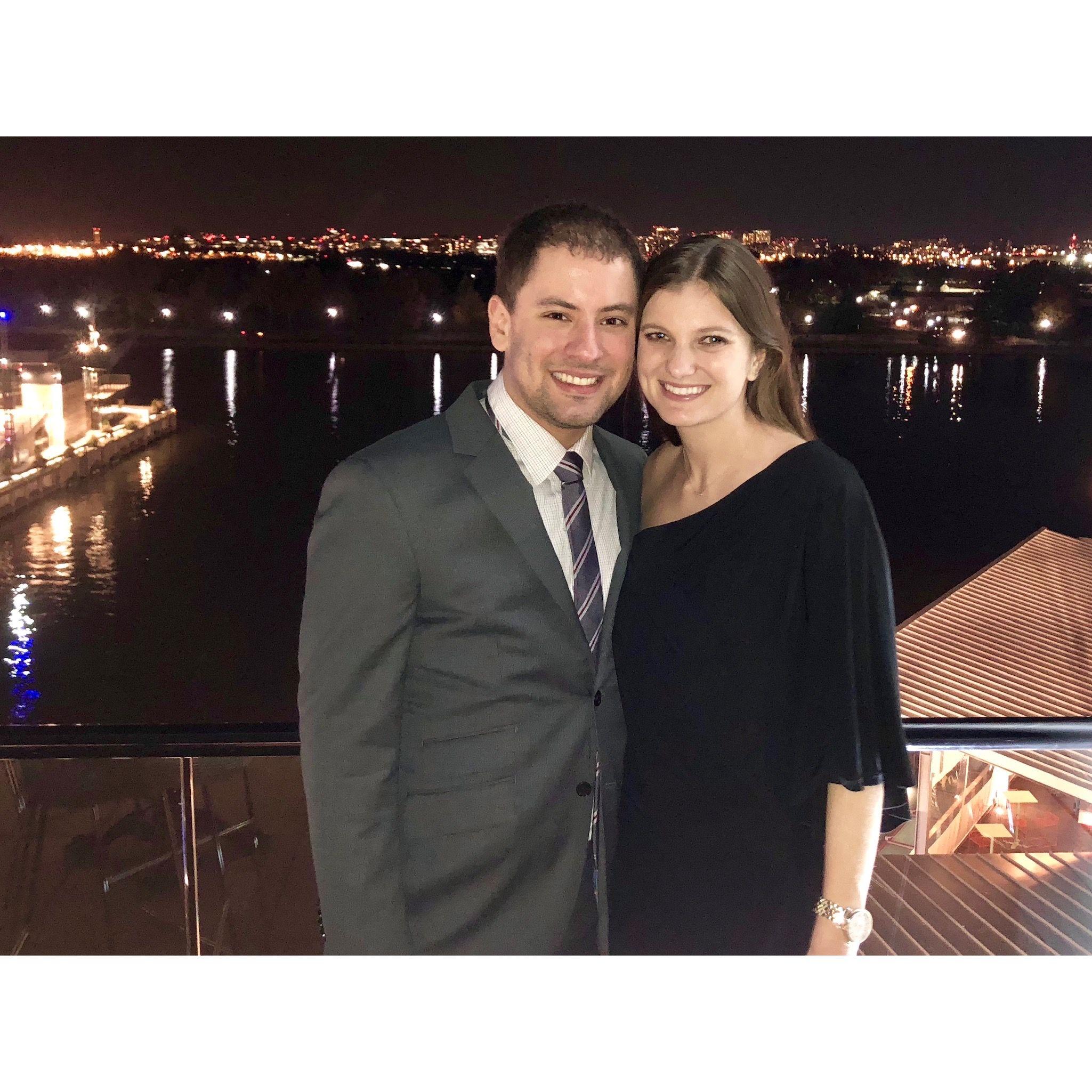 December 2018: Our second Capital One holiday party together ;) IYKYK