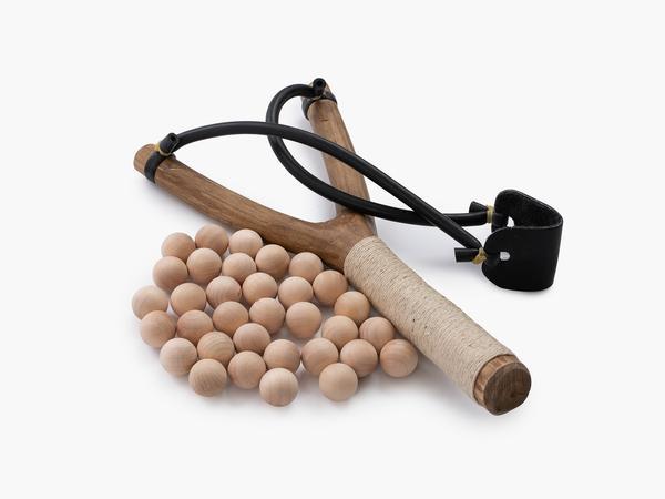 Best Slingshot No. 4 & Handmade Wooden Ammo