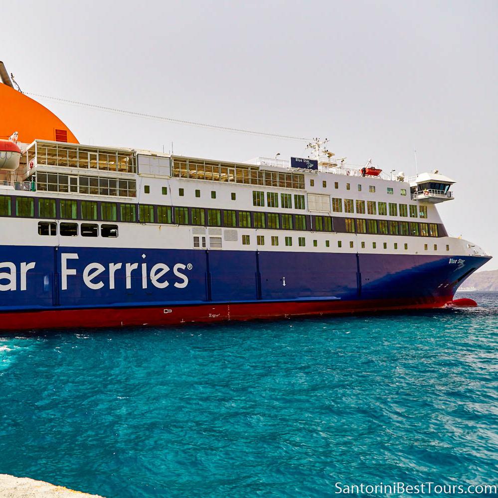 Ferry ride from Athens to Santorini