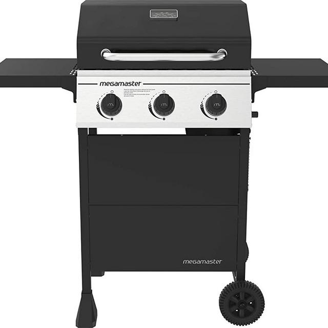 Megamaster 720-0988EA Propane Gas Grill, Black/Silver