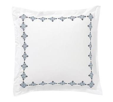 Tile Embroidered Organic Sham