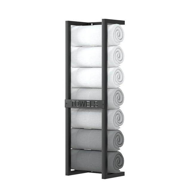 Towel Rack Wall Mounted for Bathroom,Multi Towel Storage Racks for Rolled Towels,Bath Towel Holder Over The Toilet for Rv Camper