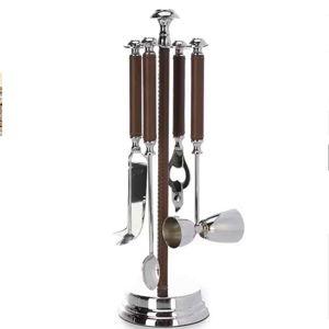 Southern Living Faux Leather Bar Tool Set | Dillard's