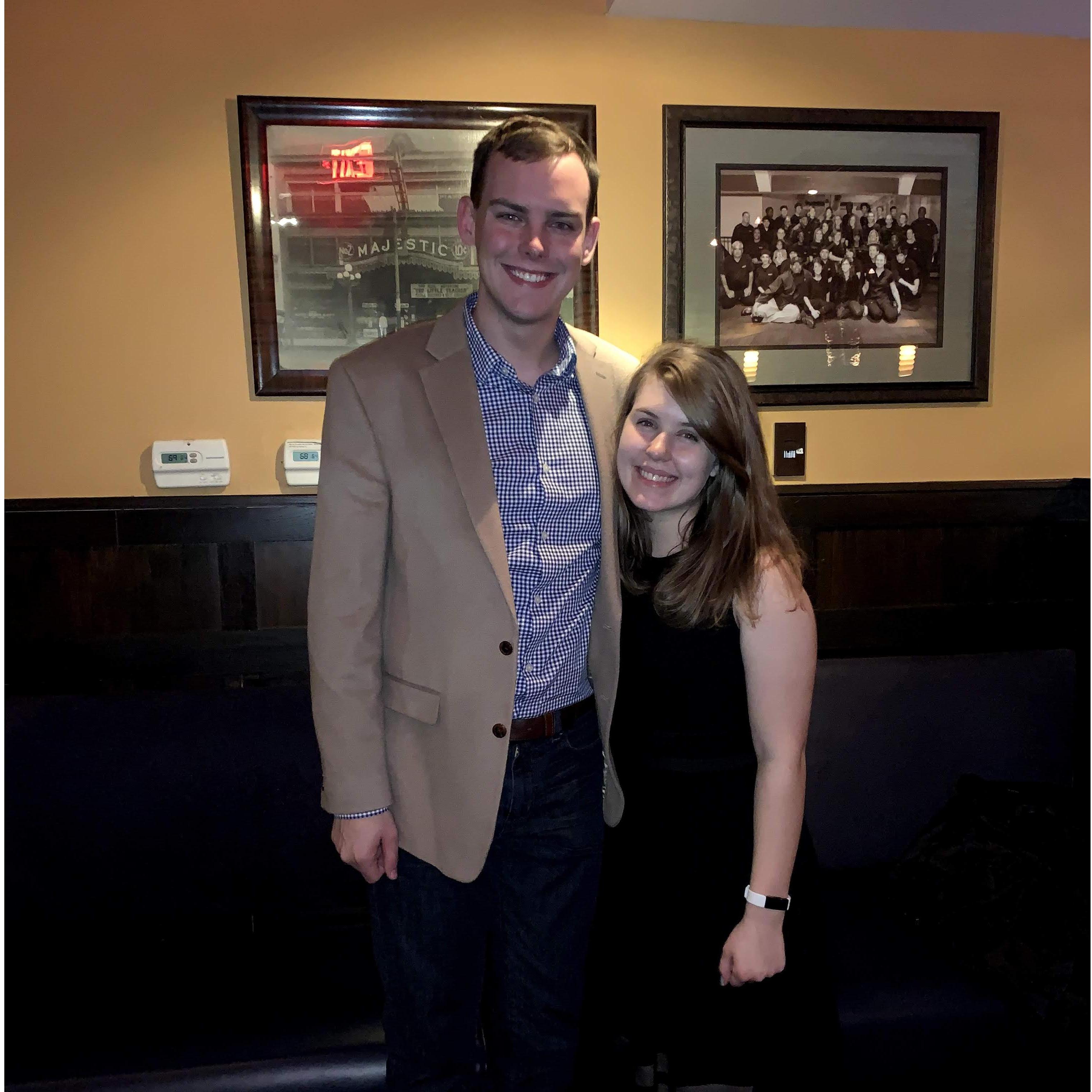 Date night at the rehearsal dinner venue