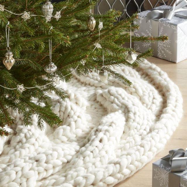 Cozy Knit Ivory Tree Skirt