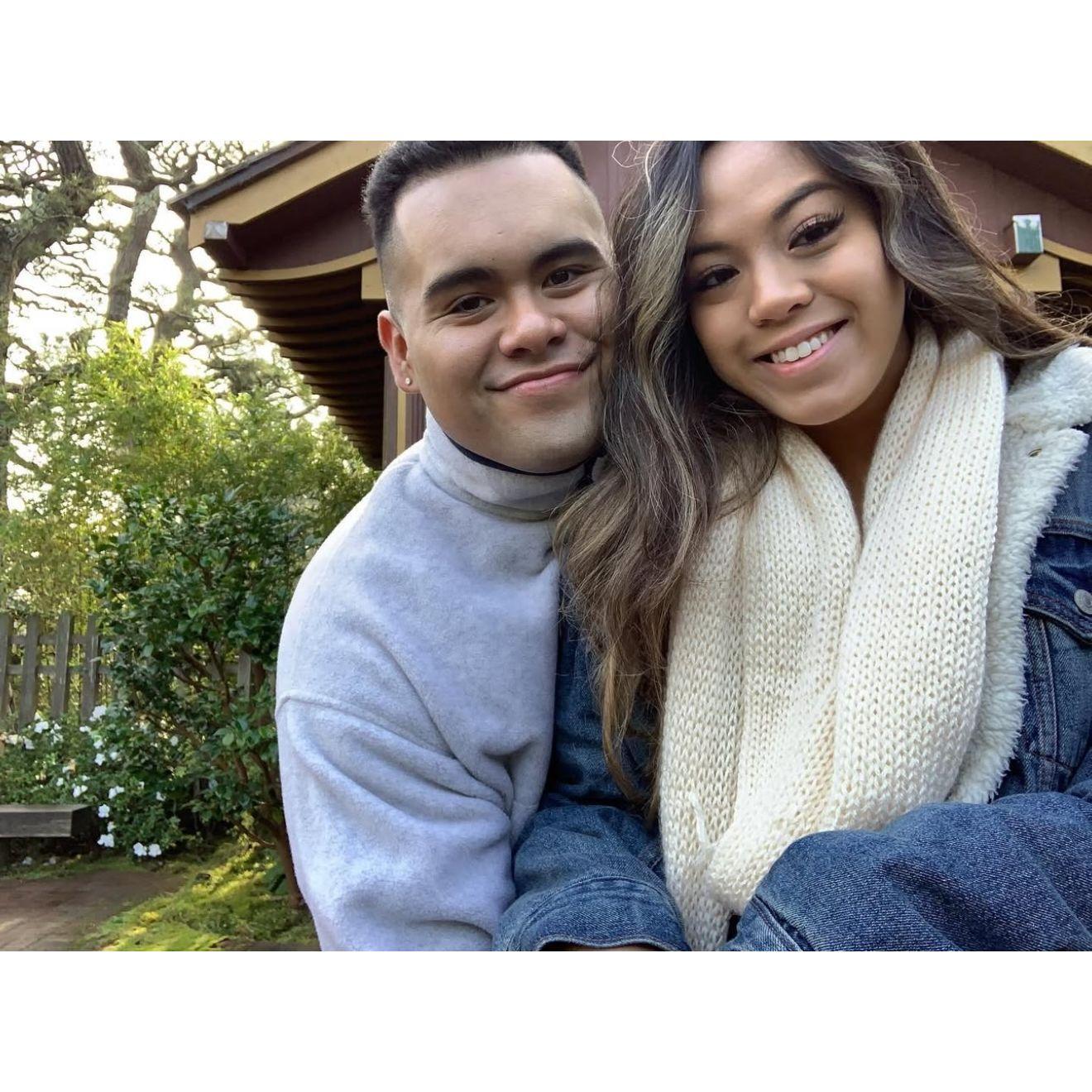 2020, San Fransisco Tea Gardens (where we got engaged!)