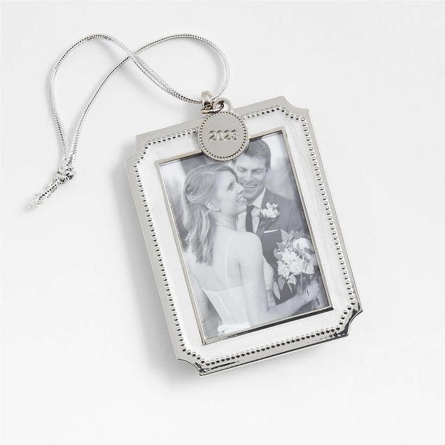 2023 Silver Pearl Picture Picture Frame Christmas Tree Ornament