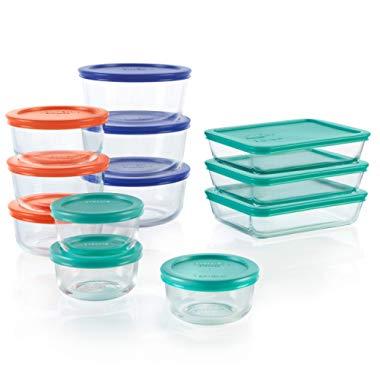 Pyrex Simply Store Glass Storage Starter Set (24-Piece, BPA-Free)