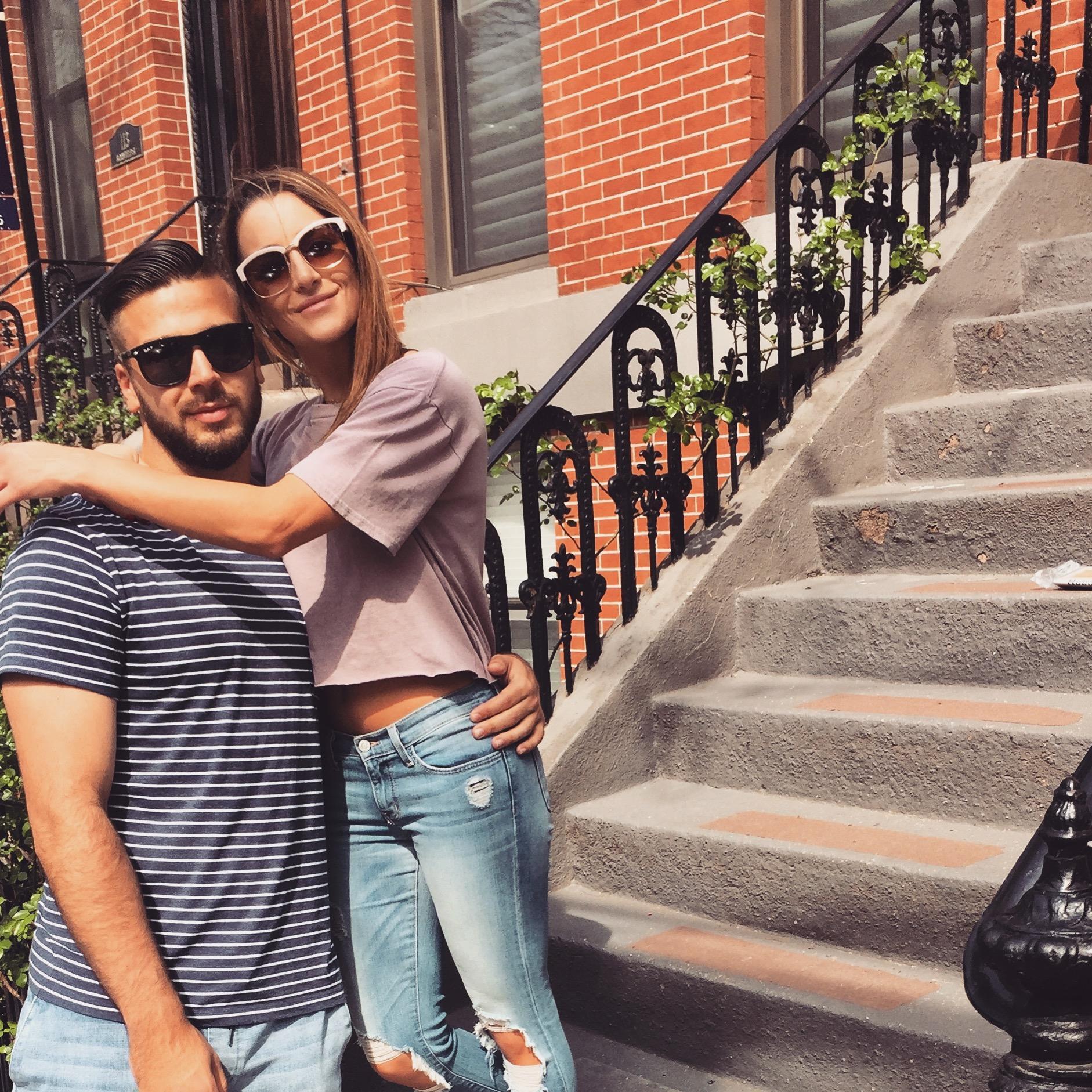 One of our first photos taken together in Hoboken!