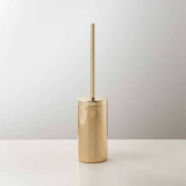 Elton Polished Brass Toilet Brush