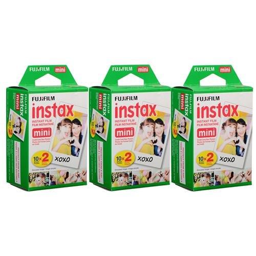 Fujifilm Instax Mini Instant Film (3 Twin Packs, 60 Total Pictures) for Instax Cameras