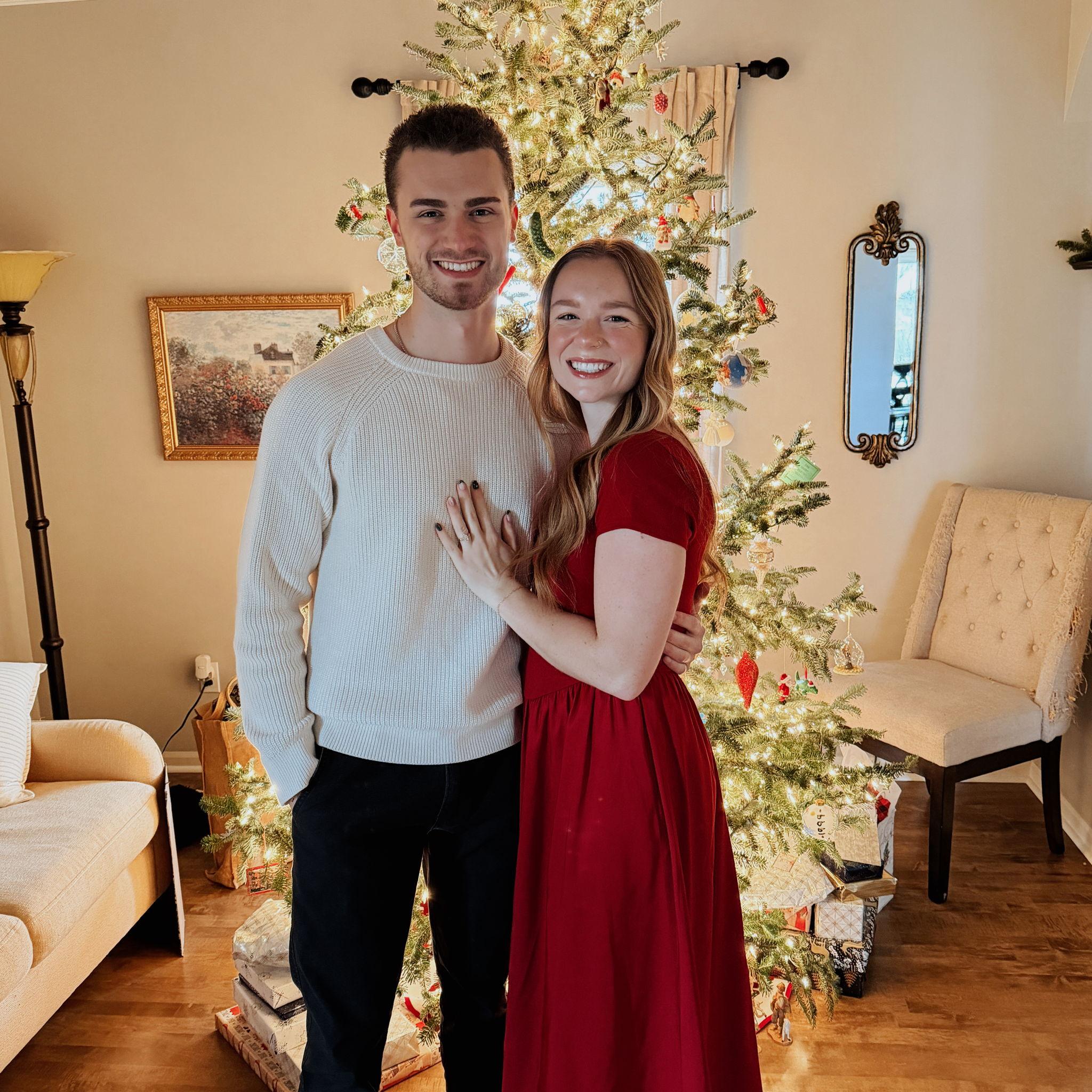 Our first and last Christmas engaged <3