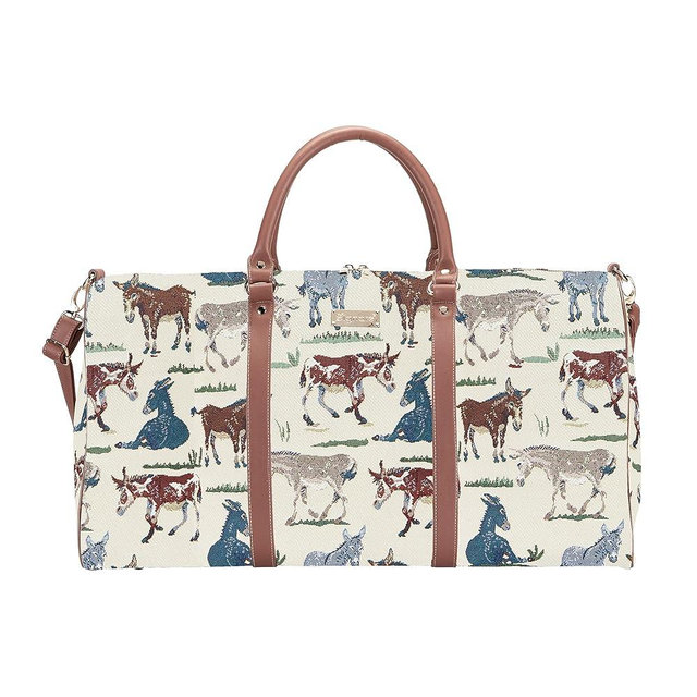 Signare Tapestry Large Travel Duffle Bag Ladies Overnight Weekender Carryon Gym Sports Duffel bags for Women