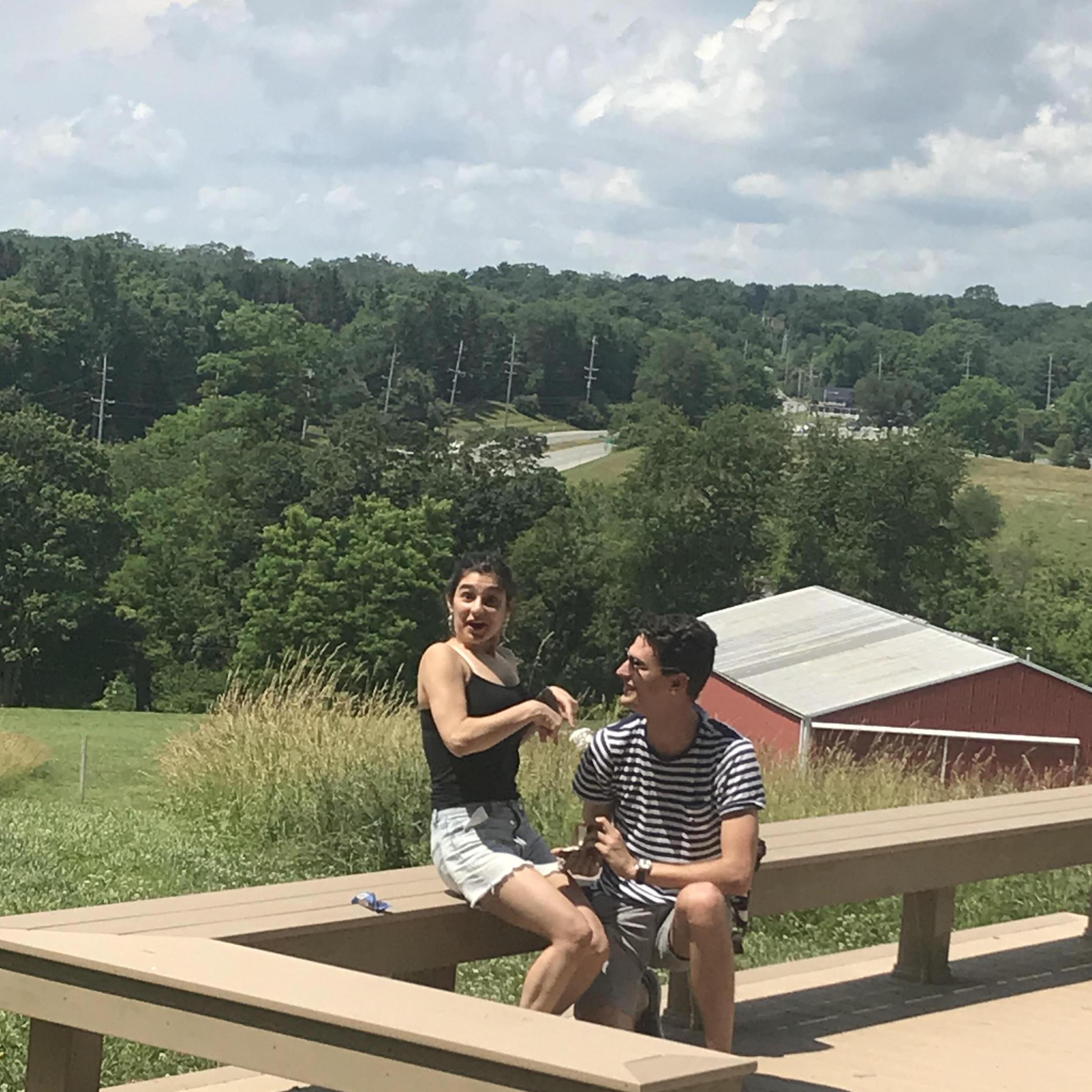 Clearly Haylee did not prepare for this photo op properly and her best candid reaction to getting proposed to was 'The Pterodactyl.' Patent pending.