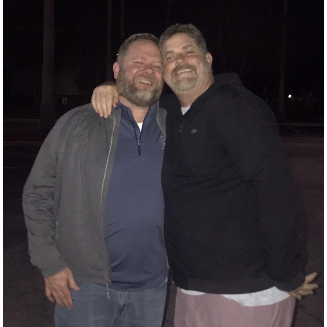 FRIENDS!  Contrary to popular belief - these two look-alikes (Kevin & Lance) are not brothers