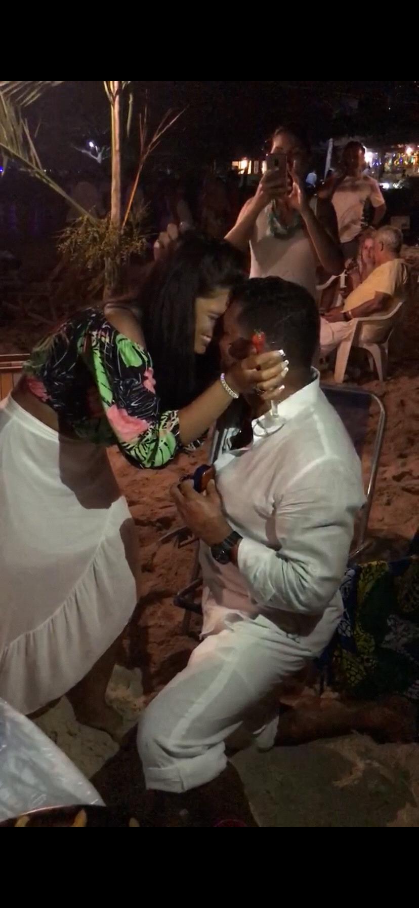 This was the special moment, the proposal!