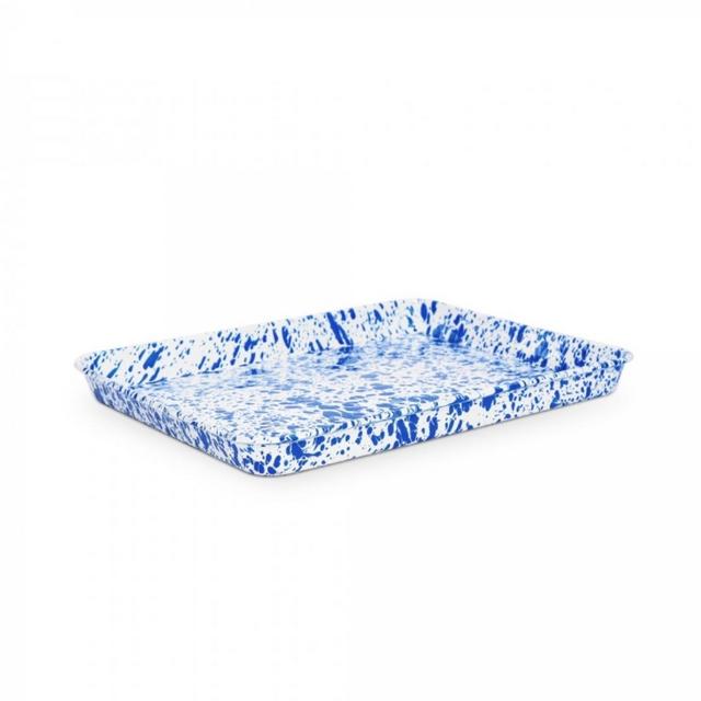 Splatter Large Rectangle/Jelly Roll Tray in Blue