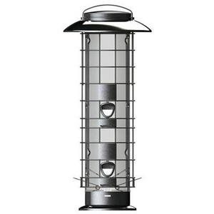 Squirrel-X Squirrel Proof Bird Feeder, Four Feeding Stations, 1.5 Pounds Bird Seed Capacity, Black, X-4