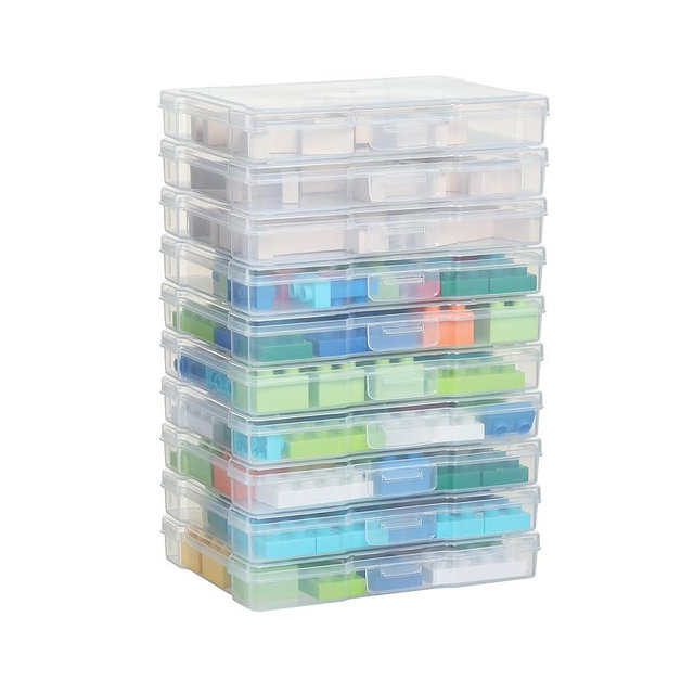 Party Club of America Transparent 5" x 7" Photo Storage Boxes - Photo Organizer Cases Photo Keeper Picture Storage Containers Box for Photos - 20 Pack (Clear)
