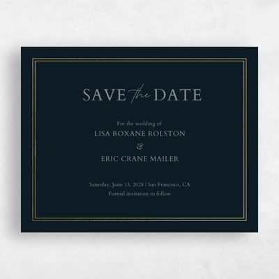 Blue Wedding Save the Date - Verona Type Foil