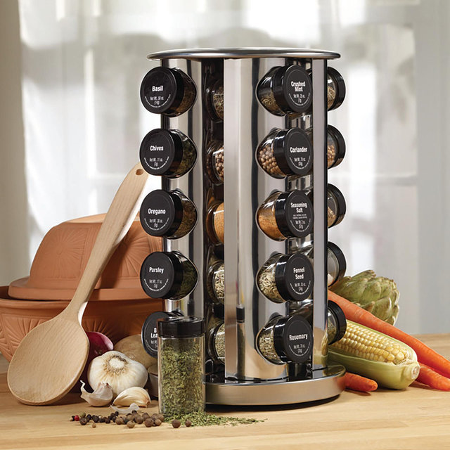 Kamenstein, Revolving 20-Jar Spice Rack | Zola