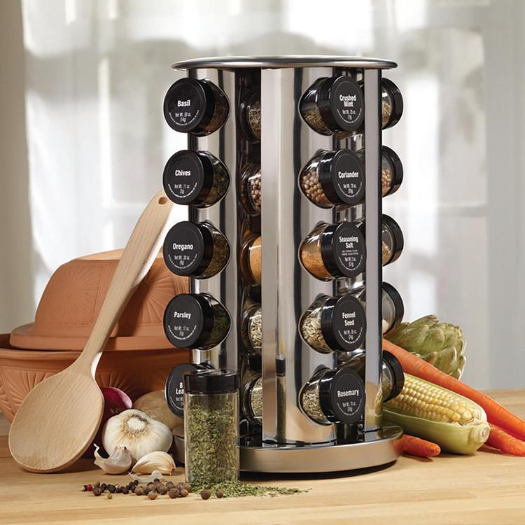 Ubuy Kamenstein 16 Jar Rotating Spice Rack Rotating Spice