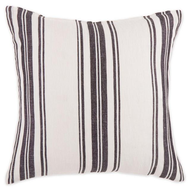 Bee & Willow™ Home Ticking Stripe Square Throw Pillow in White/Black