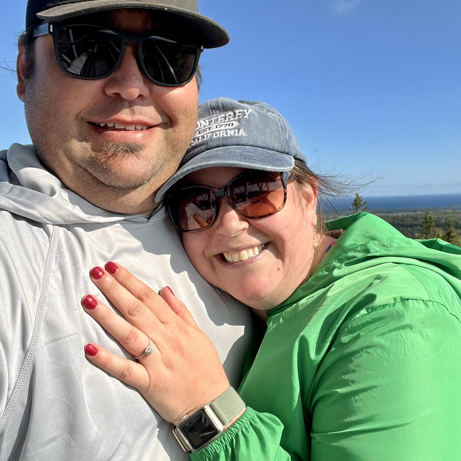 Right after saying YES! in Isle Royale National Park, Michigan.