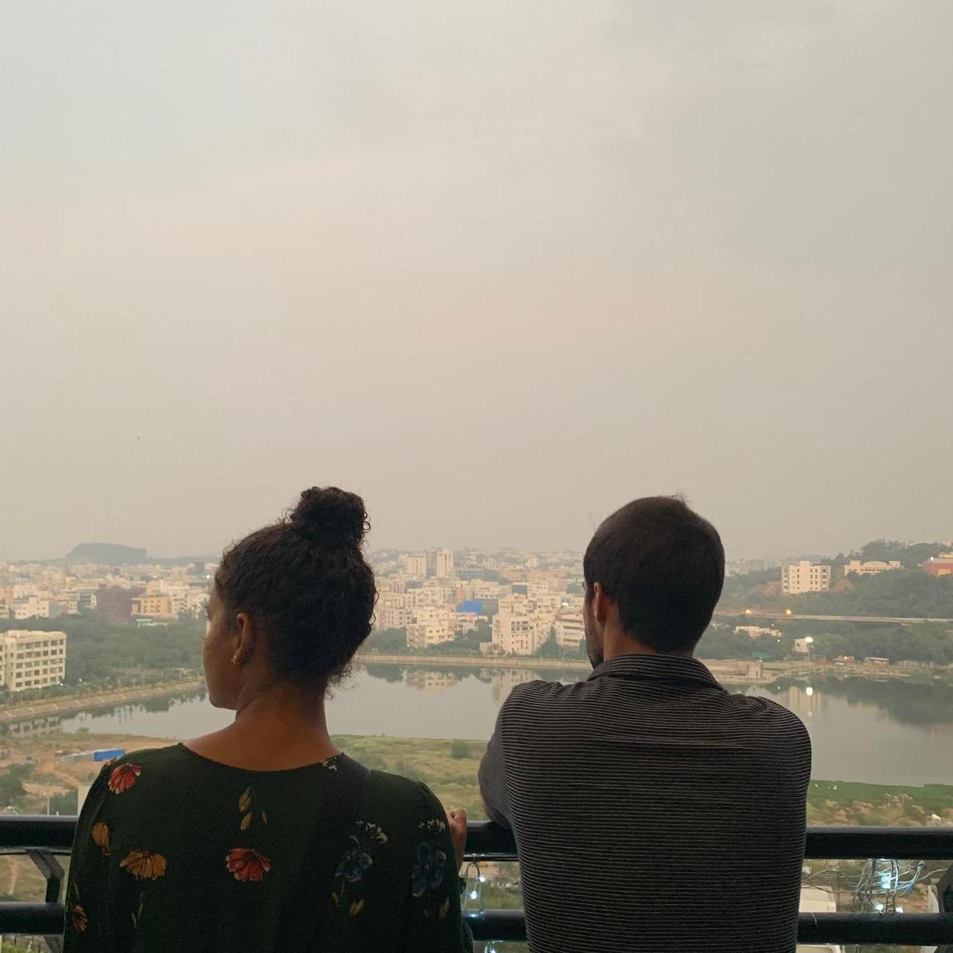 City skyline in India. Notice the smog?