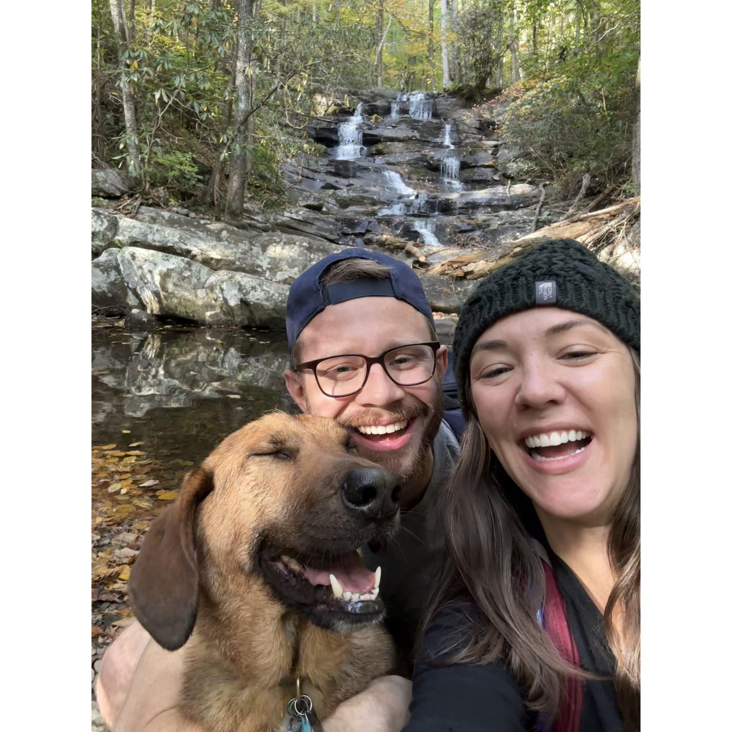 Our first anniversary (and only hike with Milo)