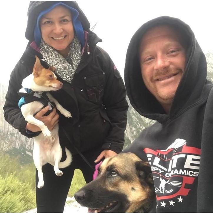 The two pups are our kids.  Last winter we voyaged over 7,500 miles by car.