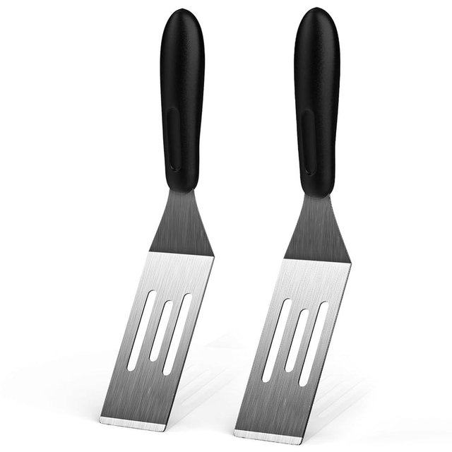 Small Spatula 2 PCS, Metal Spatulas for Kitchen Use, Stainless Steel Mini Serving Spatula for Flipping and Cooking, Ideal for Brownies, Tiramisu, Cookie, Lasagna or Pancakes, etc