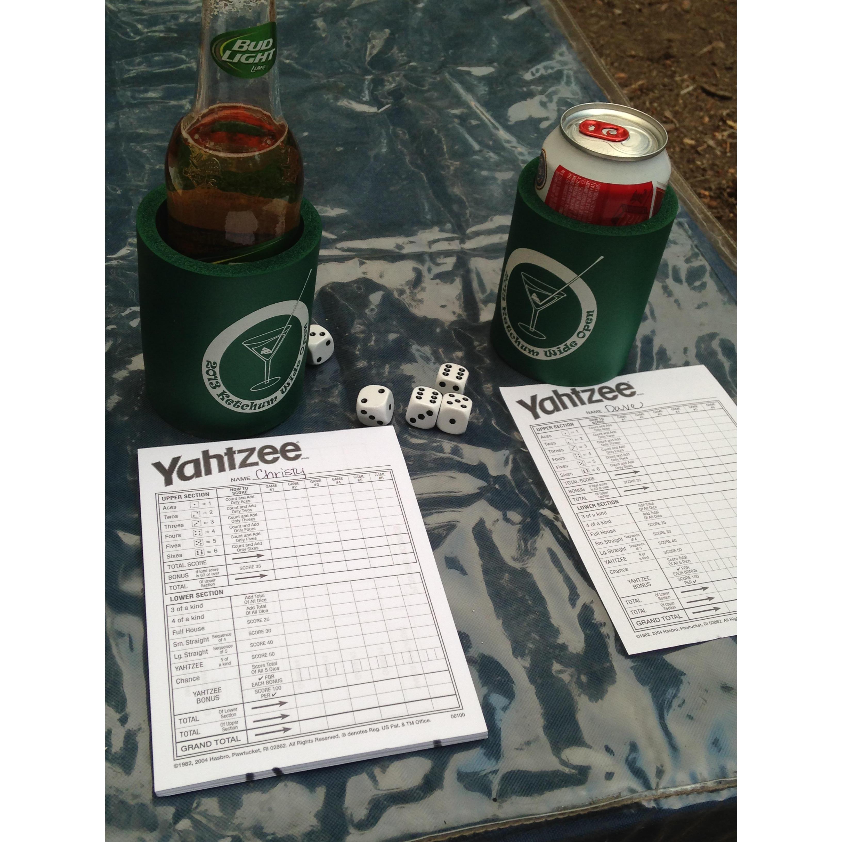 The first of MANY MANY Yahtzee tournaments.