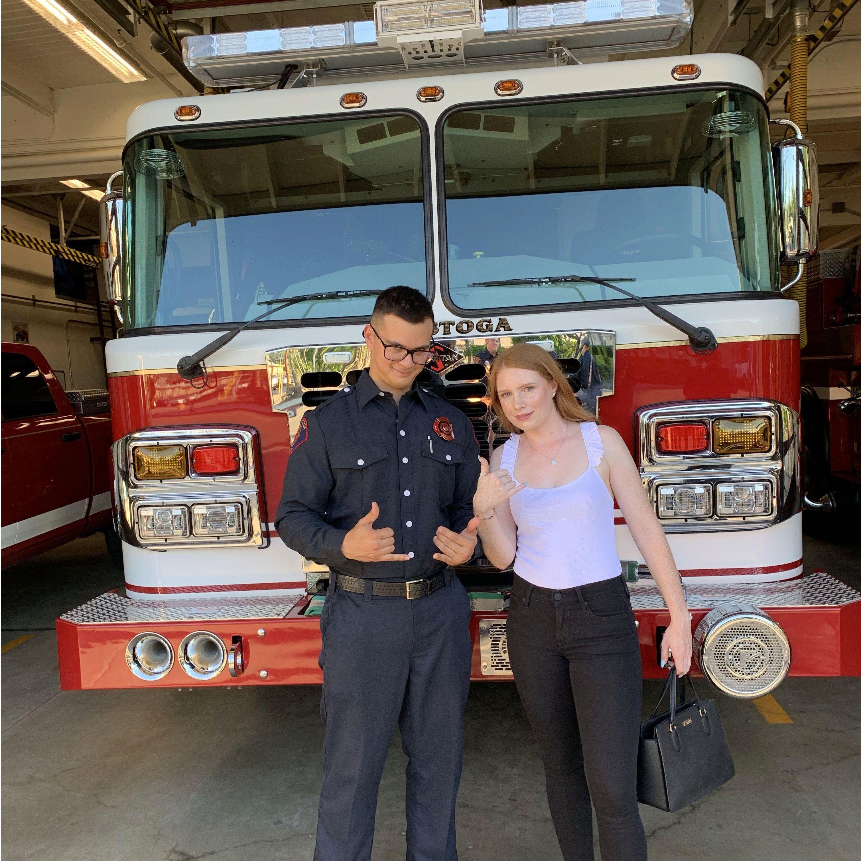 June 2019 | Kurt's badge pinning at Calistoga FD (a silly one).