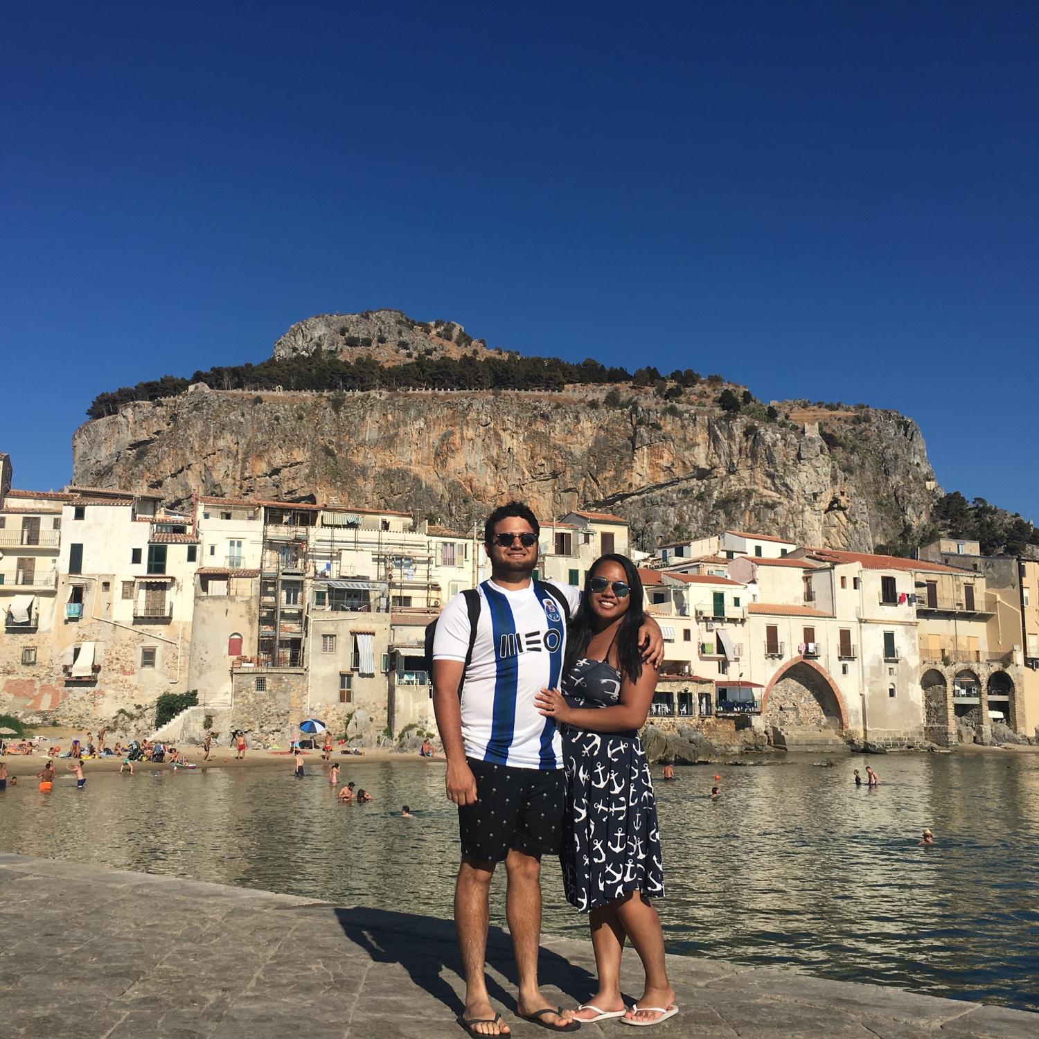 Celebrating 2.5 years together in Cefalu, Sicily!