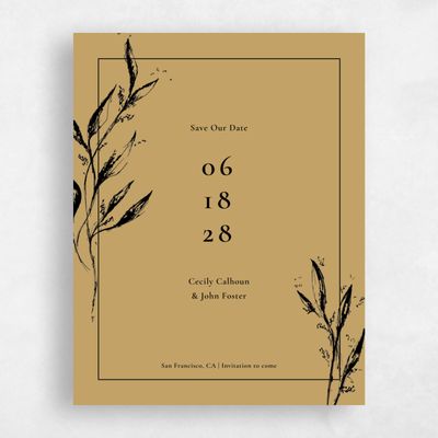 Dijon, Yellow Wedding Save the Date - Griffith Classic