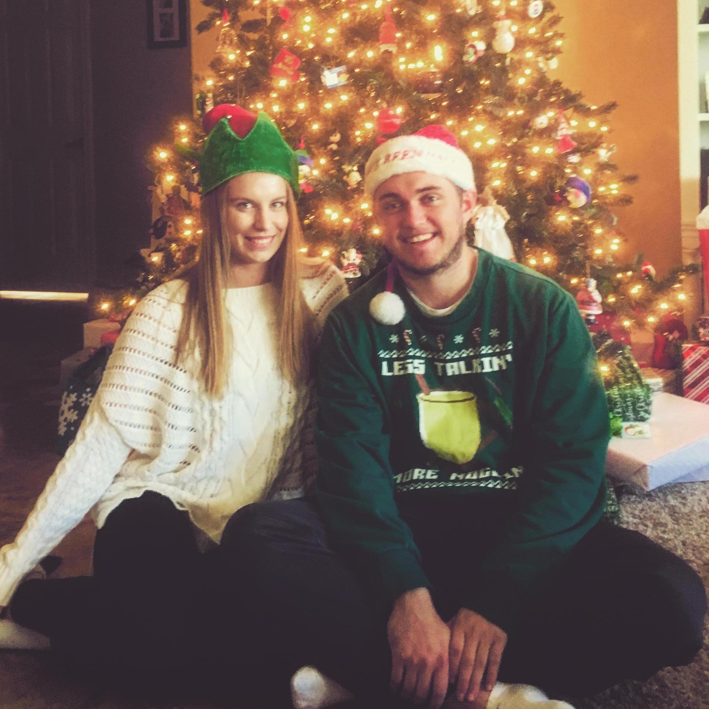 Our first Christmas together in the same city in 2017!