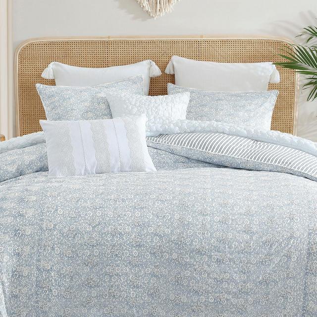 Peri Home Ikat Eyelet Comforter Set, Full Queen