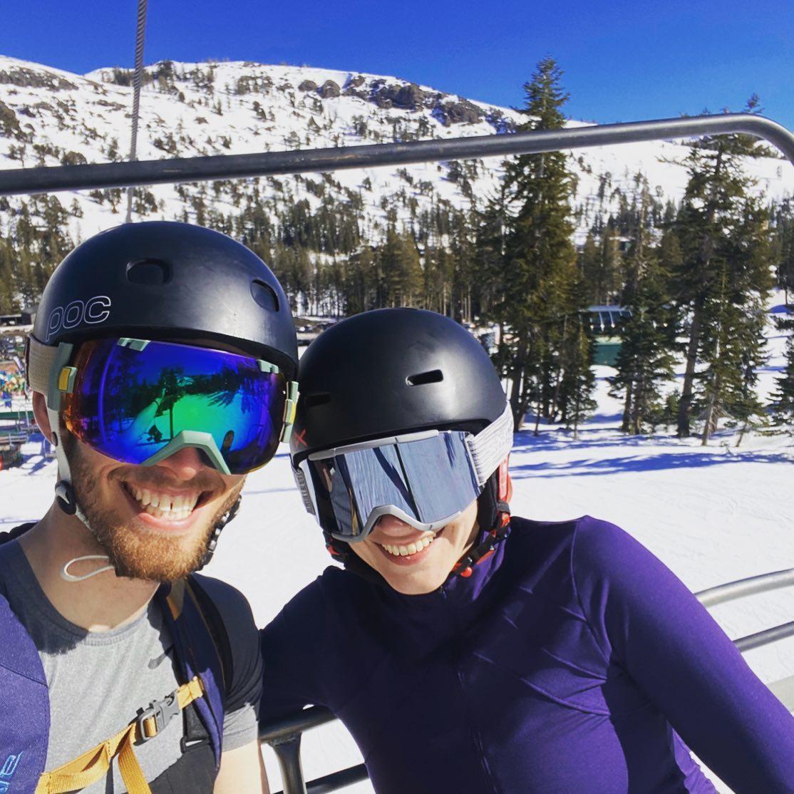 Clark got Kate to do a snow sport!