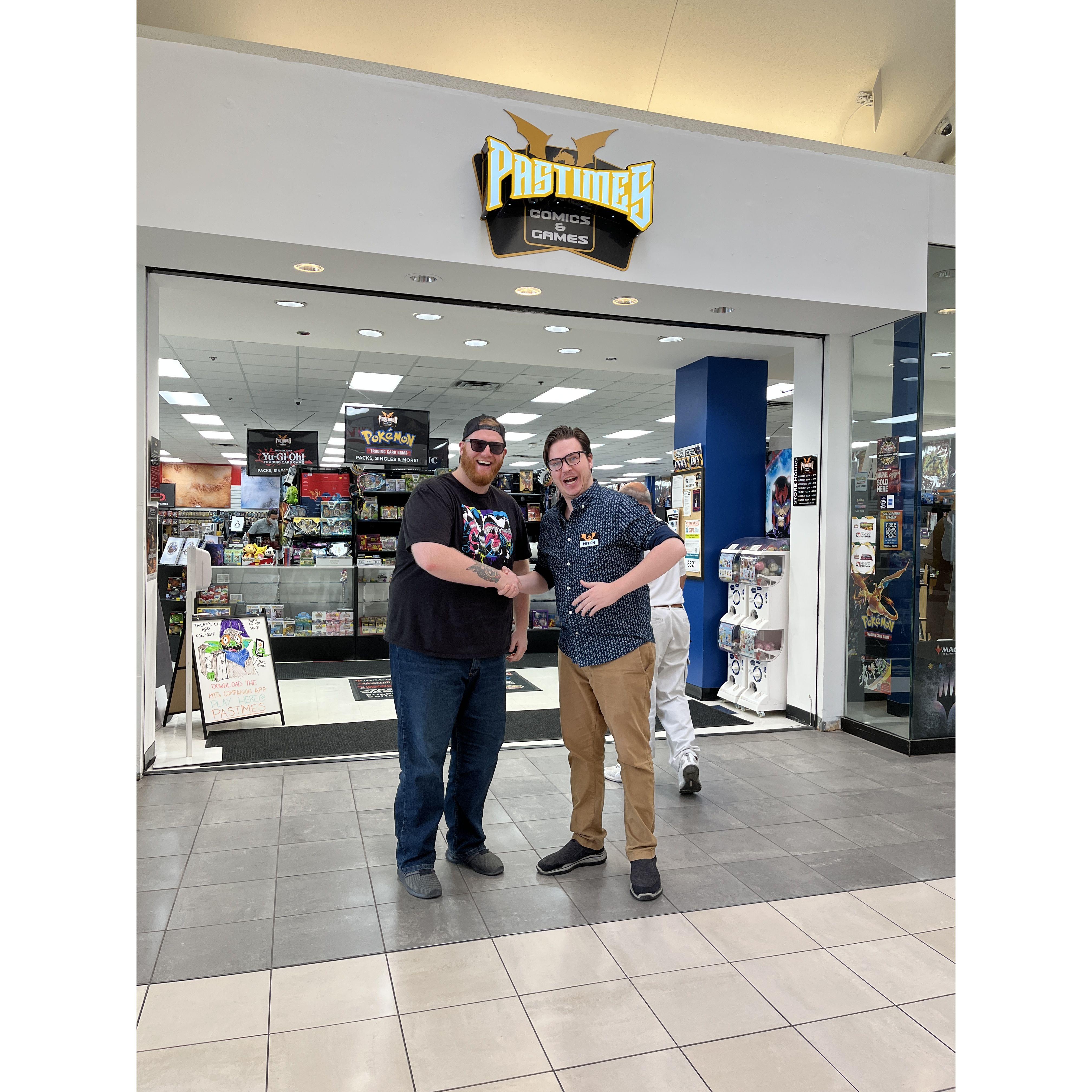 August 2022-Connor's favorite game store in Illinois