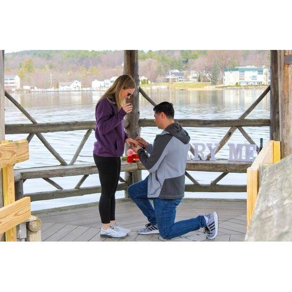 He asked.. I said "Yes!" though tears of course, in my favorite place!