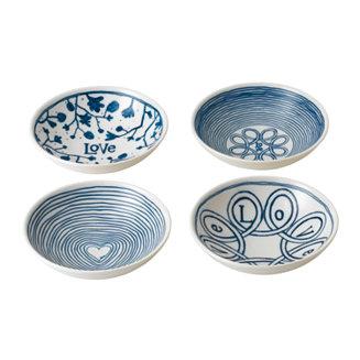 Crafted by Royal Doulton Blue Love Bowl, Set of 4