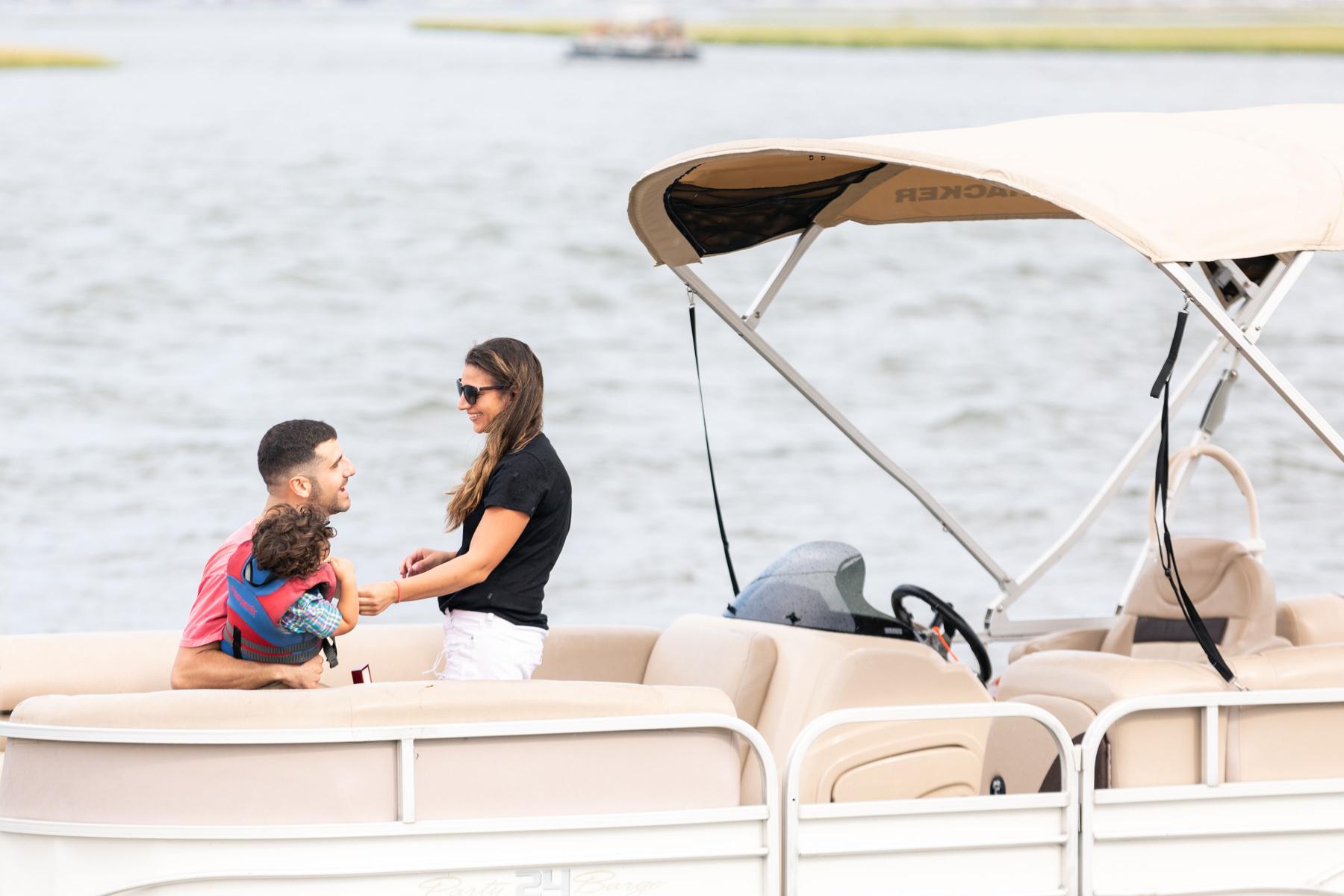 About two years later, steve proposed in OCNJ because one of our favorite things to do is go down the shore and rent a boat!