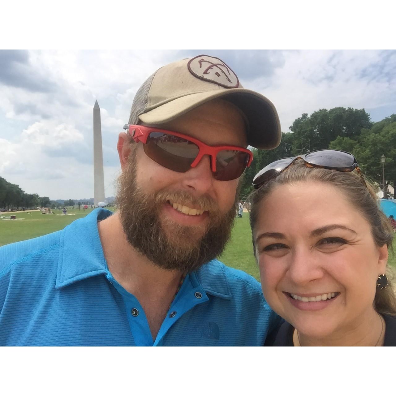 Washington DC, 4th of July 2017. Dan taking a break from the Appalachian Trail.