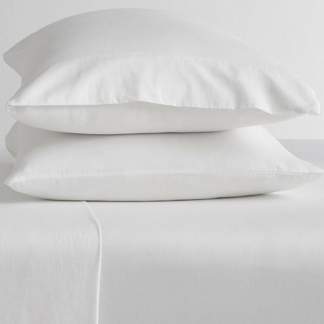 Washed Sateen Pillowcases, King S/2, White