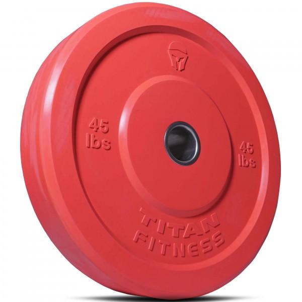45lb Olympic Rubber Bumper Plate Red