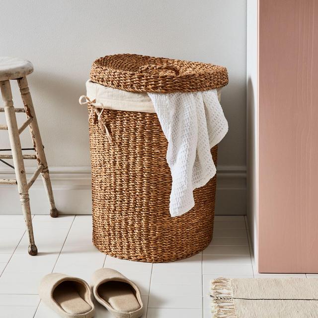 Handwoven Laundry Basket with Lid