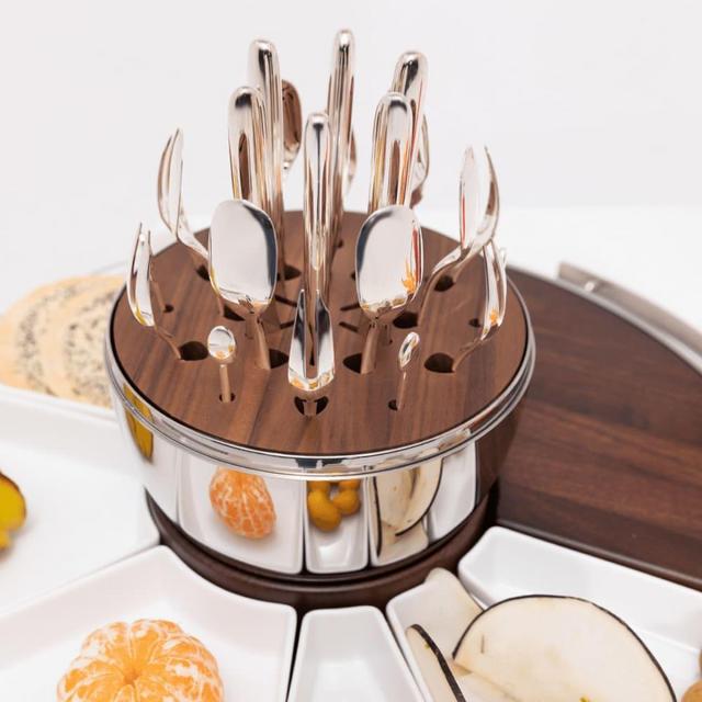 24-Piece Silver-Plated Flatware Set with Chest MOOD Party